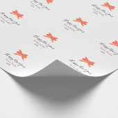 Terracotta bow happy new year name year boho retro geschenkpapier (Ecke)