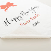 Terracotta bow happy new year name year boho retro sherpadecke (3/4)