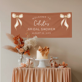 Terracotta Bow Personalisiert Welcome Brautparty Banner