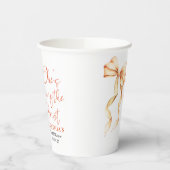 Terracotta Bow She's Tying the Knot Bridal Shower Pappbecher (Links)