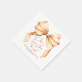 Terracotta Bow She's Tying the Knot Bridal Shower Serviette (Ecke)