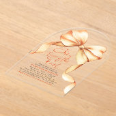 Terracotta Bow Sie bindet das Brautparty des Knote Acryleinladungen (Ablage )