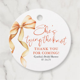 Terracotta Bow Sie bindet das Brautparty des Knote Geschenkanhänger
