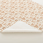 Terracotta Bows and Hearts Pattern Sherpadecke (3/4)