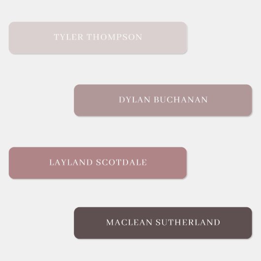 Terracotta Boys Typography Waterproof School Etiketten (Gruppe)