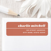 Terracotta braune Retro Schriftart Trendsetter (Insitu)