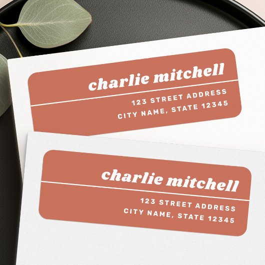 Terracotta braune Retro Schriftart Trendsetter