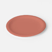 Terracotta-Brauntöne Pappteller (Schrägansicht)