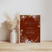 Terracotta Brautparty Willkommen Poster