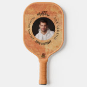 Terracotta brawn Foto lustiger Mann Mythos Legende Pickleball Schläger (Rückseite)