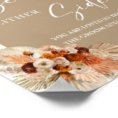 Terracotta-Brennosa-Pampas-Gras nehmen einen Sitzp Poster (Ecke)