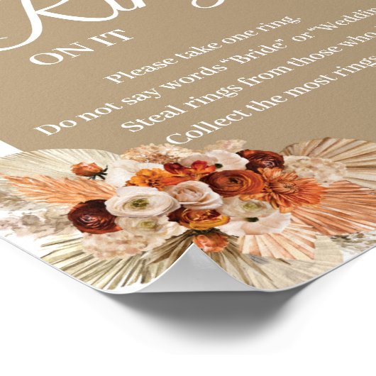 Terracotta-Brennosa-Pampas-Gras Poster (Ecke)