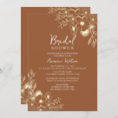 Terracotta Bridal Dusche Einladung (Vorne/Hinten)