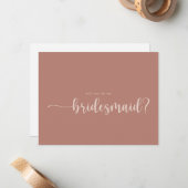 Terracotta Bridesmaid Vorschlag Karte (Vorderseite/Rückseite Beispiel)
