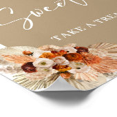 Terracotta-Bronze-Borange Bordeaux boho Sweet Sign Poster (Ecke)