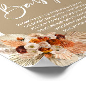 Terracotta-Bronzebogen in Orange Don't say baby Poster (Ecke)