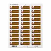 Terracotta Brown Elegante Rücksendeadresse (Vorne)