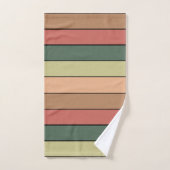 Terracotta Brown Green Black on Watercolor Paper Badhandtuch Set (Handtuch)