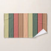 Terracotta Brown Green Black on Watercolor Paper Badhandtuch Set (Handtuch)