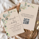 Terracotta Brunch & Bubbly QR Code Eukalyptus Einladung<br><div class="desc">Brunch und Bubbly Eukalyptus Greenery Sukkulent Botanische Wasserfarbe Smaragdgrüner Frühlingsfrühling Brautparty QR Code Einladungen auf weißem Hintergrund - beinhaltet schöne und elegante Drehtypografie mit modernen botanischen Blätter und Grün für die besondere Braut zu sein.</div>