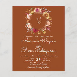 Terracotta Budget Romantic Fall Floral Wedge