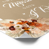 Terracotta-Burgborange-Pampas-Countdown Poster (Ecke)