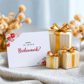 Terracotta Burgundy Blush Floral Bridesmaid Postkarte