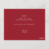 Terracotta Burgundy Blush Floral Bridesmaid Postkarte (Rückseite)