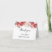 Terracotta Burgundy Blush Floral Wedding Dankeskarte (Vorderseite)