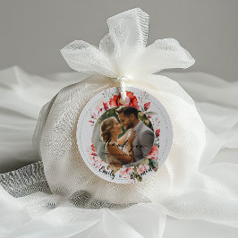 Terracotta Burgundy Blush Floral Wedding Geschenkanhänger