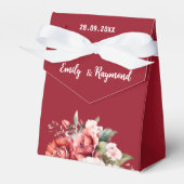 Terracotta Burgundy Blush Floral Wedding  Geschenkschachtel (Vorderseite)