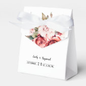 Terracotta Burgundy Blush Floral Wedding  Geschenkschachtel (Vorderseite)