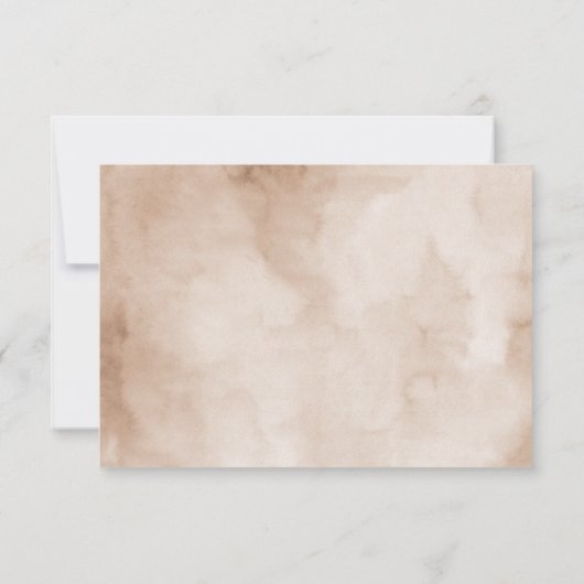 Terracotta Burgundy Greenery Geometric Wedding RSVP Karte (Rückseite)