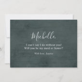 Terracotta Burgundy wirst du meine Trauzeugin sein Einladung (Rückseite)