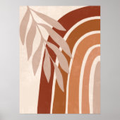 Terracotta Burnt Orange Abstrakter Regenbogen Poster (Vorne)