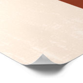 Terracotta Burnt Orange Abstrakter Regenbogen Poster (Ecke)
