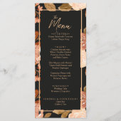 Terracotta Burnt Orange Black Boho Wedding Menükarte (Vorderseite)