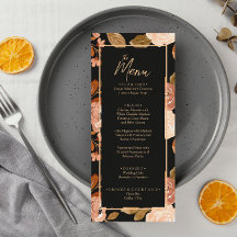 Terracotta Burnt Orange Black Boho Wedding
