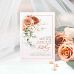 Terracotta Burnt Orange Blume Eukalyptus Wedding Einladung<br><div class="desc">Ihr Hochzeitstag ist der Inbegriff der Perfektion. Alles vom Kleid bis zur Musik, bis hin zu den kleinen Details, die Ihren Tag ausmachen, will du, alles perfekt zu machen. Deshalb bieten wir Ihnen dieses elegante Blumendesign, das zeitlos in seiner ganzen Schönheit ist. Unsere böhmische Schreibwarenserie wird Ihren Gästen das Gefühl...</div>