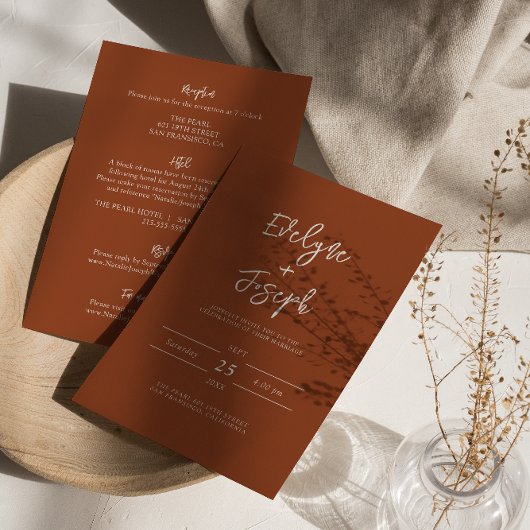 Terracotta Burnt Orange Boho Einladung