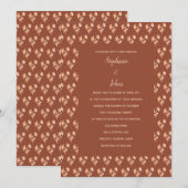 Terracotta Burnt Orange Boho Hochzeit Einladung (Vorne/Hinten)