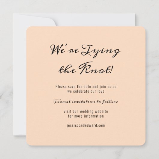 Terracotta Burnt Orange Boho Rustikale Einfache Mo Save The Date (Rückseite)