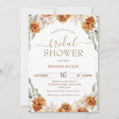 Terracotta Burnt Orange Brautparty Einladung (Vorderseite)