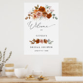 Terracotta Burnt Orange Bridal Shower Welcome Poster (Küche)