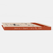 Terracotta Burnt Orange Elegante Moderne Minimalis Gästebuch (Rücken)