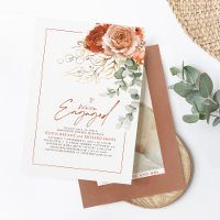 Terracotta Burnt Orange Floral Engagement Party