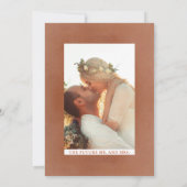 Terracotta Burnt Orange Floral Engagement Party Einladung (Rückseite)