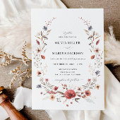 Terracotta Burnt Orange Floral Wedding Einladung