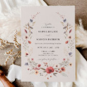 Terracotta Burnt Orange Floral Wedding Einladung