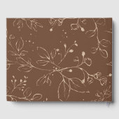 Terracotta Burnt Orange Floral Wedding Guest Book Gästebuch (Rückseite)
